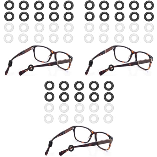 HASTHIP® 10 Pairs Glasses Ear Grip Silicone Eyeglasses Temple Tip Sleeve Retainer Holder Comfort Anti-Slip Retainers for Spectacle Sunglasses Reading Eyewear Black Clear 3 PCS HASTHIP® 10 Pairs Glasses Ear Grip Silicone Eyeglasses Temple Tip Sleeve Retainer Holder Comfort Anti-Slip Retainers for Spectacle Sunglasses Reading Eyewear Black Clear 3 PCS